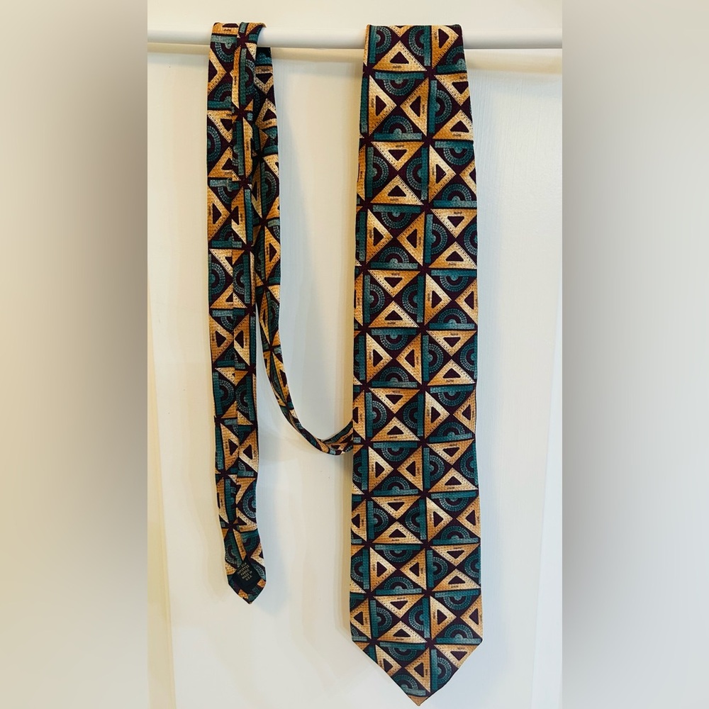 Structure Multicolor Geometric Necktie - image 3
